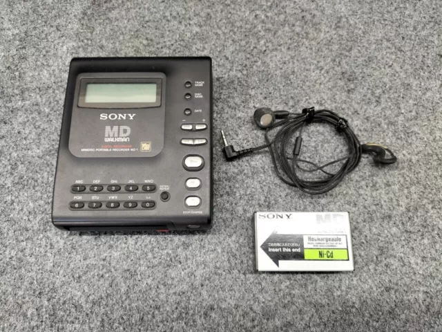 SONY MZ-1 MD Walkman Player Recorder Mini Disc Black