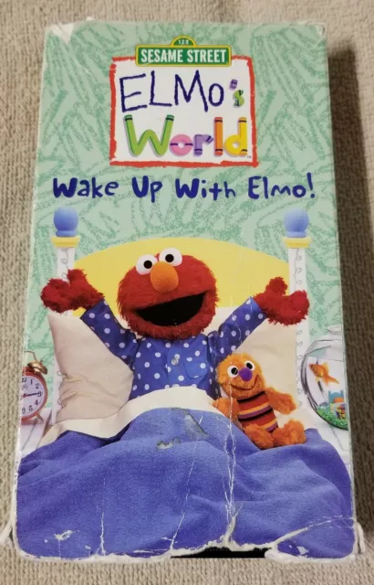 SESAME STREET ELMO'S WORLD Wake Up With Elmo VHS Video Tape 2002 Sesame ...