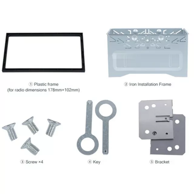 2 DIN Car Radio DVD Stereo Player Fascias Installation Frame Set Auto Dash Parts