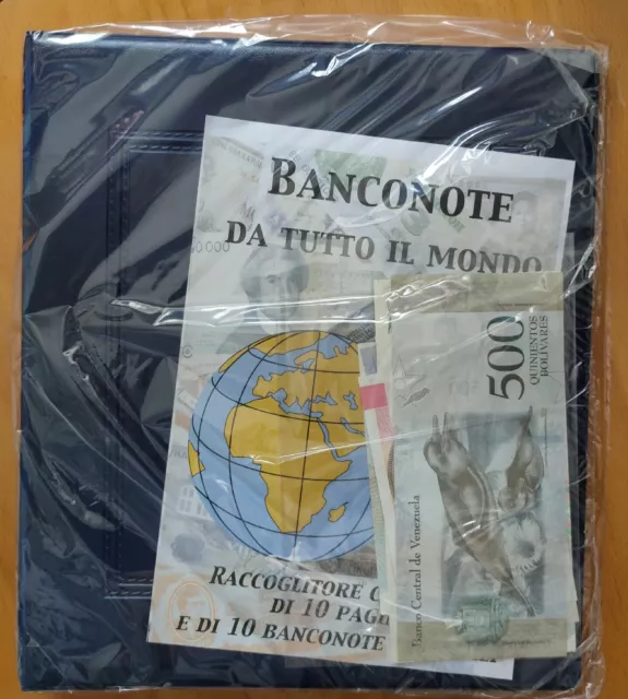 Kit Raccoglitore Masterphil Cartamoneta Banconote Mondiali +10 Inserti  Tasche