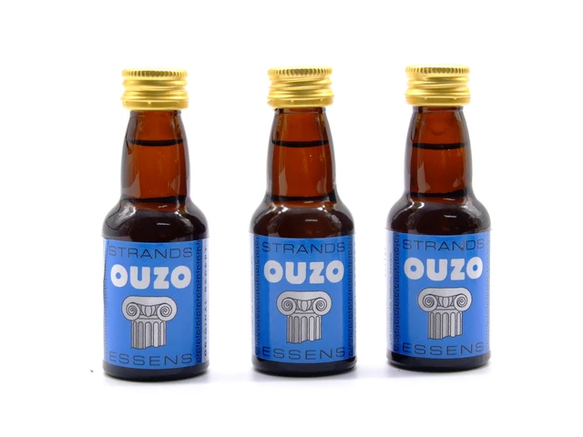 3 x Ouzo (anís) 25 ml - Esencia para alcohol, esencia de vodka, esencia aromatizante