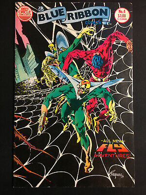 Blue Ribbon Comics 4 Volume 3 Red Circcle Vintage 1983 Vf Nebres Fly Adventure