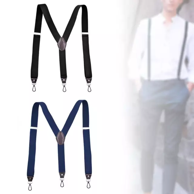 Fashion Men's Suspenders 3 Hooks Adjustable Heavy Duty