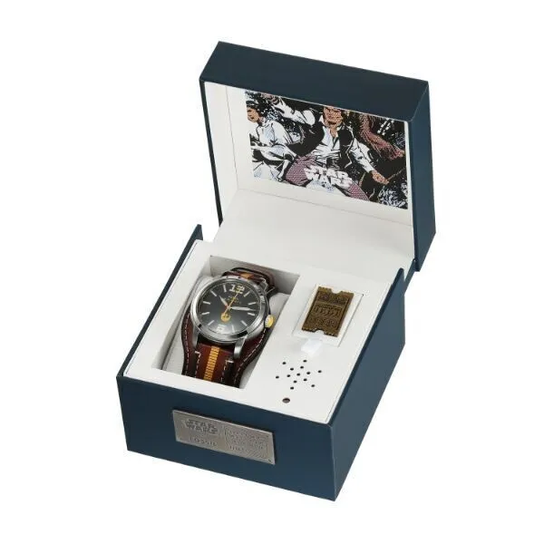 STAR WARS X FOSSIL Watch Han Solo LIMITED EDITION Collectors Box Sound Brown