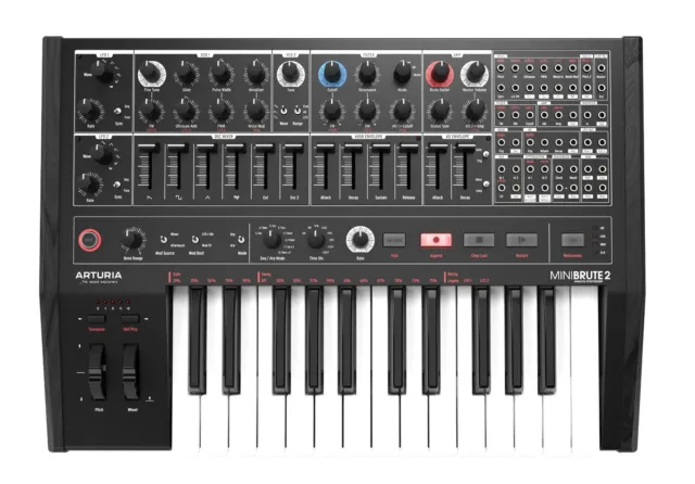 Arturia MiniBrute 2 semimodularer Analogsynthesizer in der Black Edition