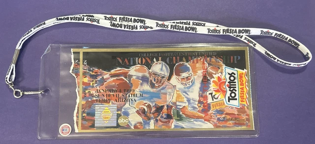 1999 Fiesta Bowl Game Ticket Stub January 4th Sun Devil Stadium Temple,  Arizona