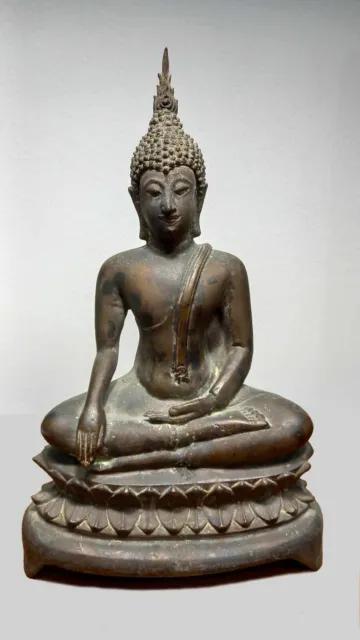 MEDITATING 'SUKHOTHAI' BUDDHA TEMPLE RELIC, RATTANAKOSIN PERIOD Early 1900's