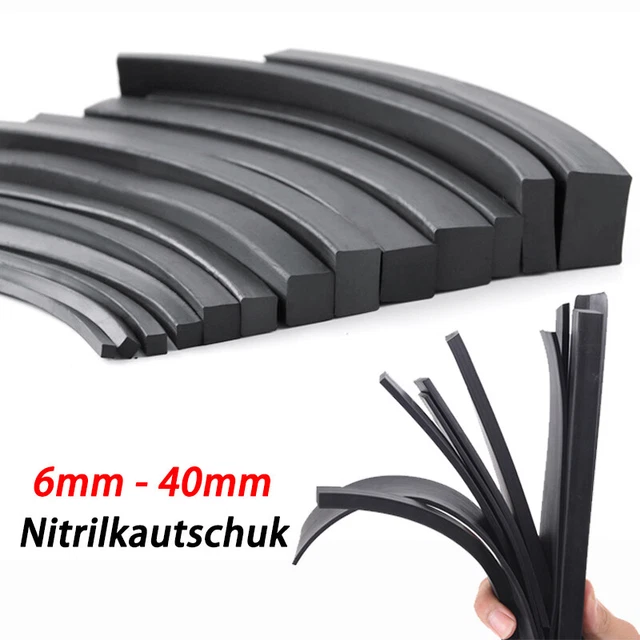 6 mm - 40 mm solidi nitrili NBR listelli quadrati in gomma nastro di tenuta resistente all'olio