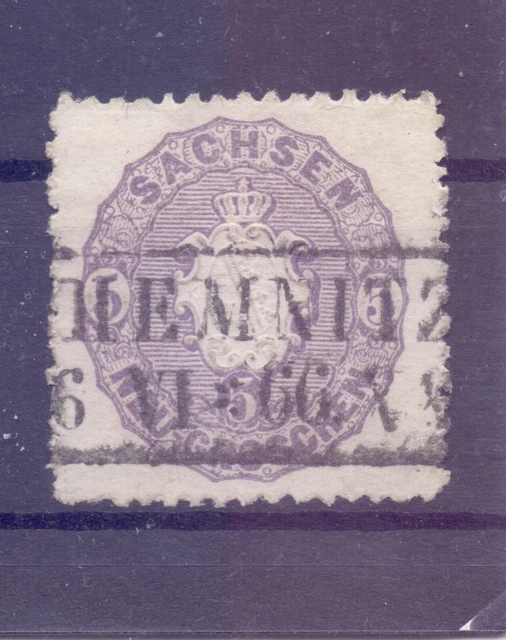 Altdeutschland "Sachsen"    1863   MiNr.   19b   gestempelt, gepr. BPP.