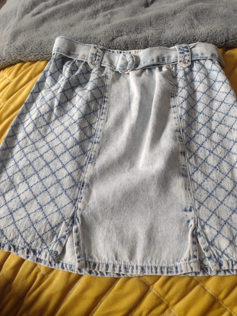 Gonna in denim per ragazze River Island nuova con etichette 11