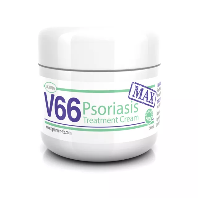 V66 MAX DOUBLE STRENGTH Psoriasis Salicylic Acid Skin Scalp Treatment Cream 50g 2