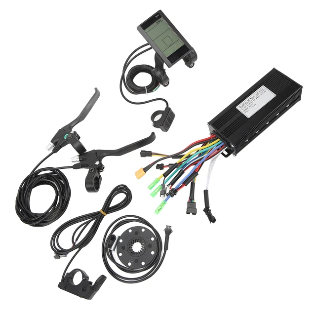 Otueidnsy 1 PCS 24V-60V S861 LCD Ebike Display Dashboard Noir pour Vélo Électrique BLDC Contrôleur Panneau de Commande (SM Plug 5PIN