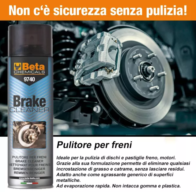 Pulitore Freni Detergente Sgrassante Parti Meccaniche e Frizioni Spray 3 Pezzi 2