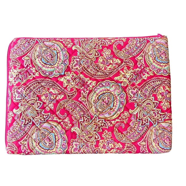 Laptop Sleeve Quilted Accessories Paisley Zip Around Padded
