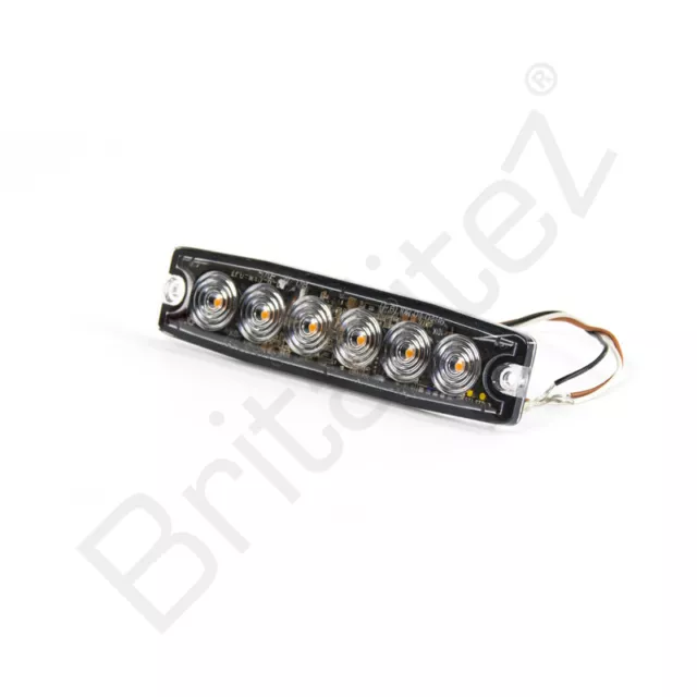 12V/24V Schlank Flachprofil Bündig Passend Gelb Led Strobe Notwarnlampe Licht