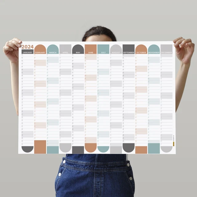 2024 WALL PLANNER | 2024 Wall Calendar | Year Planner | Monthly Planner