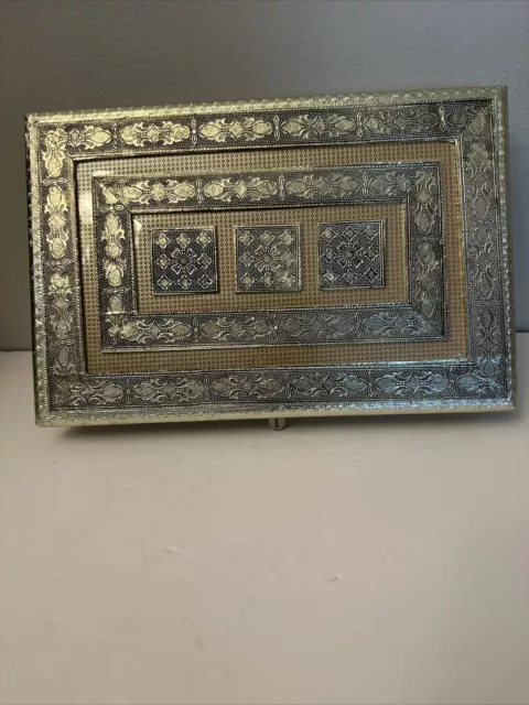 silver tea caddy box