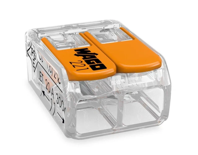 WAGO 221-412 Borne de Connexion, 2 Compartiment - Contenu : 100 Pièce