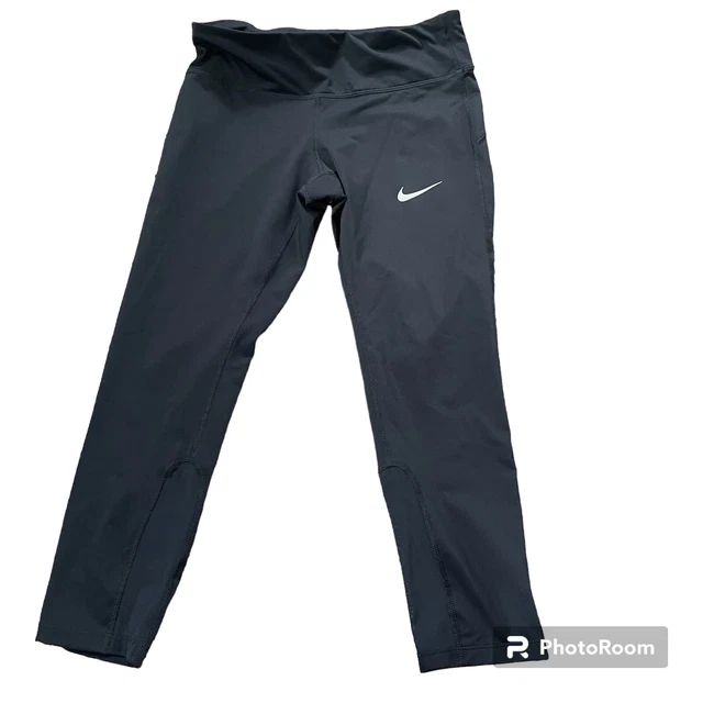 Nike Womens Power Epic Crop Leggings Black Size S Dri Fit Running Pants