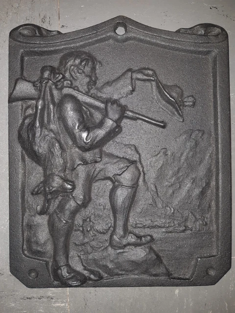 Relief, Wandbild, Gußeisen?, Motiv Jagd