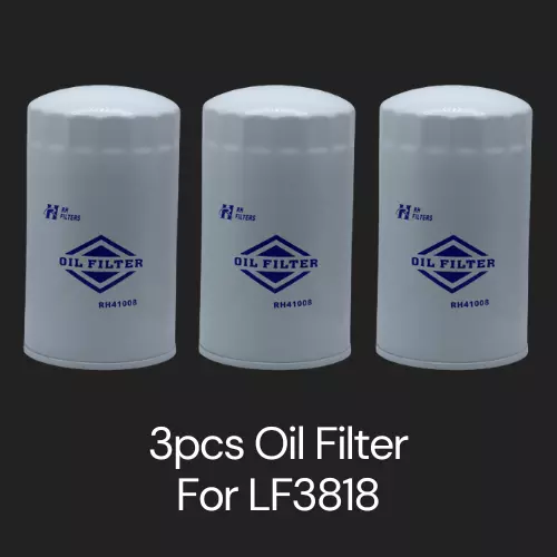 3 PIECES - LF3818 Engine Oil Filter Fit: Hino Kobelco New Holland Volvo