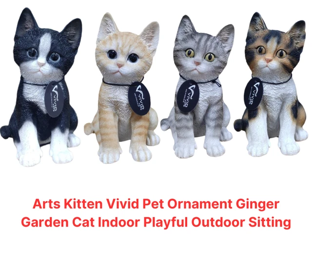 Arts Kitten Vivid Pet Ornament Ginger Garden Cat Indoor Playful Outdoor Sitting