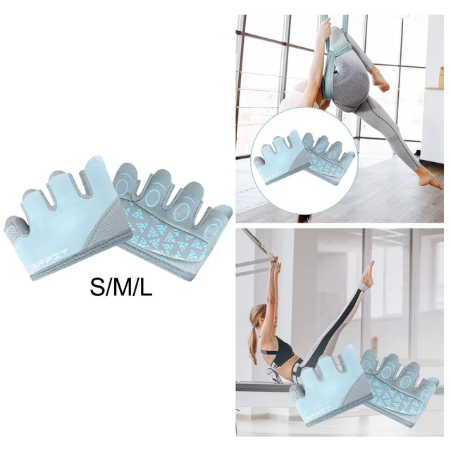 2x Workout Gloves Women Yoga Gloves Half Finger Gloves Half Hand Gloves Padding