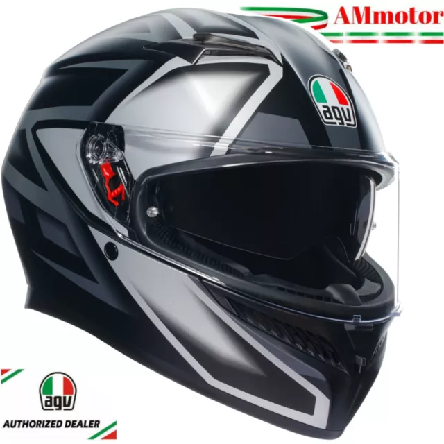 Helmet Agv K3 Compound Matt Black Grey Full Face Size M 57 58 Motorcycle