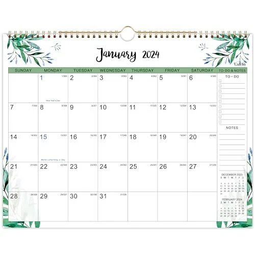 CALENDAR 202412 MONTHLY Wall 2024 Jan 2024 December Golden £8.62