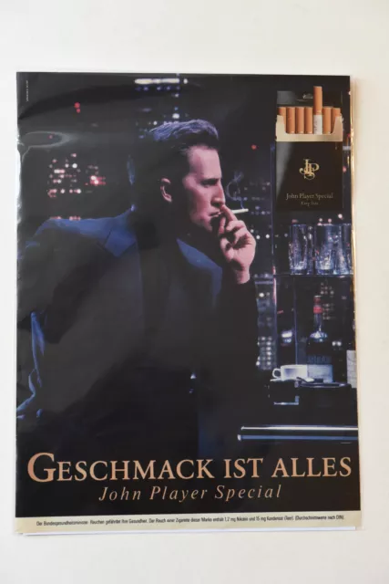 Alte Werbung Zigaretten » John Player Special, schwarz » Original 80er Jahre