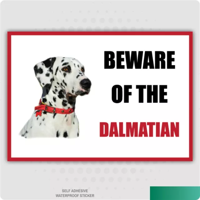 Funny Beware of the DALMATIAN Dog Vinyl Car Van Decal Sticker Pet Lover