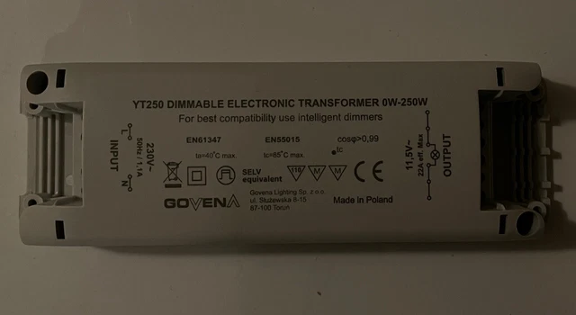 0 - 250W 12VAC Niederspannungs-Dimmbarer elektronischer Transformator YT250