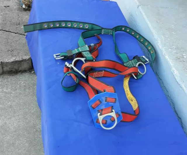 Vintage 1990 Rose Mfg Co Lineman Safety Climbing Safety Harness Roof/Climbing