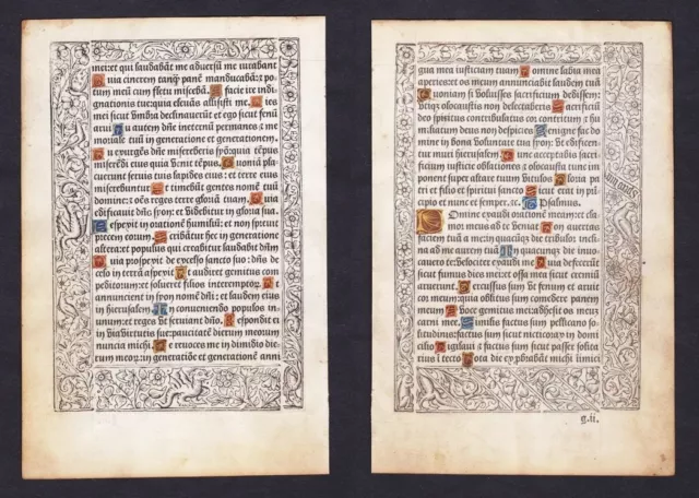 Book Of Hours Book of Hours Livre D'Heures Incunable Pigouchet Paris 1490