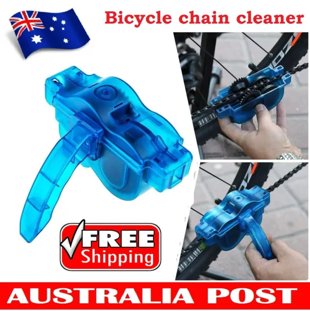 Bicycle Chain Wheel Cleaner Bike Wash Tool Cycling Scrubber Cleaning Brushes AU