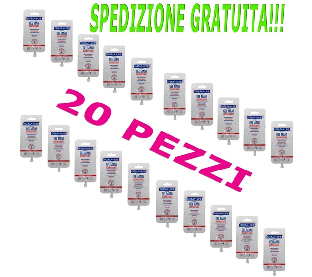 GEL MANI IGIENIZZANTE DISINFETTANTE CON ALCOOL  1000ml - 20pz SPEDIZIONE GRATIS!