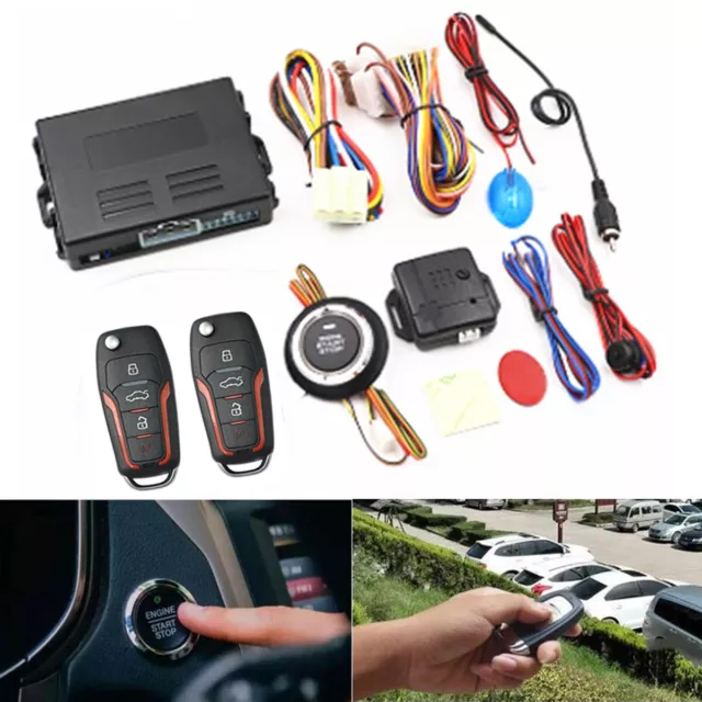 Car Security Alarm System Keyless Entry Engine Button Remote Starter/Stop Trims