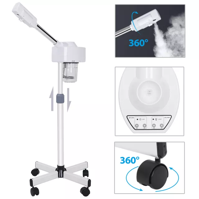Professional Facial Steamer UV Hot Ozone Beauty Salon Spa Skin Care Equipment Professional Facial Steamer UV Hot Ozone Beauty Salon Spa Skin Care Equipment
