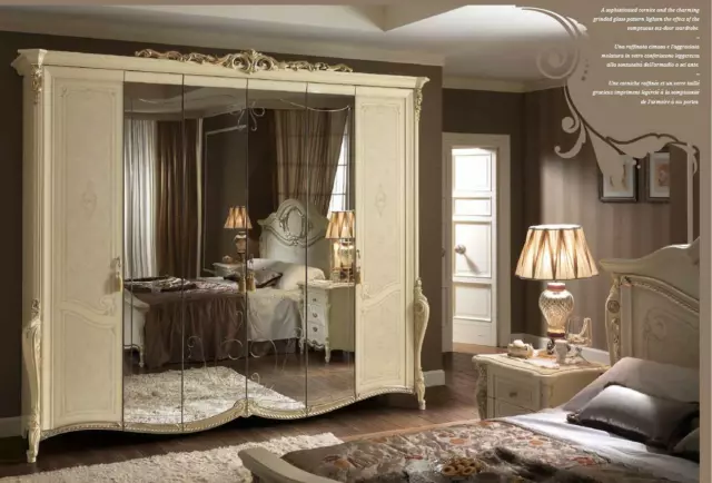 Arredoclassic Closet Wooden Wardrobe Bedroom Wardrobes Baroque Rococo Italy New