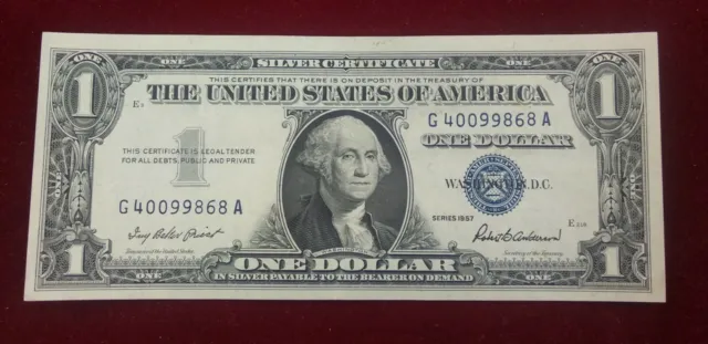 1957 Series One Dollar Silver Certificate United States $1 Choice Uncirculated