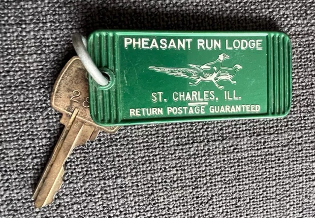 Vintage Pheasant Run Lodge Casino ST. Charles Illinois Hotel FOB Key & Room 281