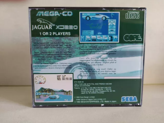 Jaguar XJ220 SEGA MEGA CD / Repro Boitier et disque 2