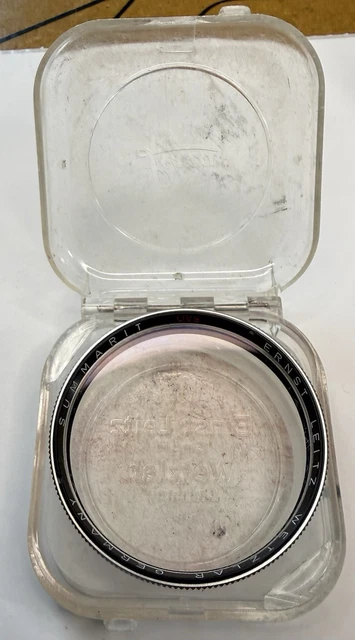 VINTAGE LEICA SUMMARIT Lens UVa Filter E41 Ernst Leitz Wetzlar