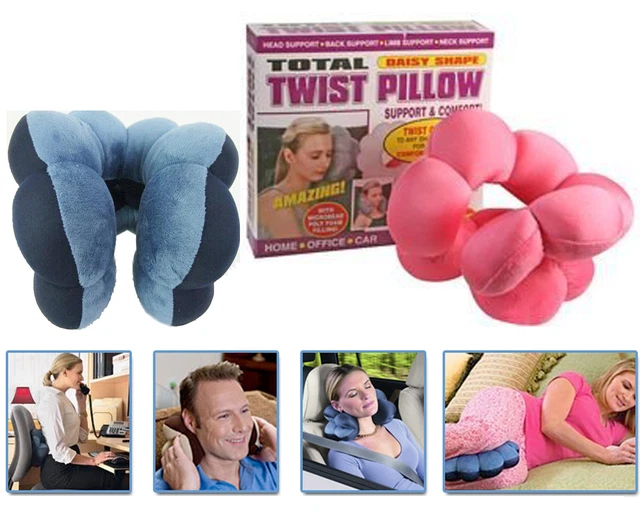 Travel Pillow Daisy Shape Total Twist Pillow Cushion Neck Back Head