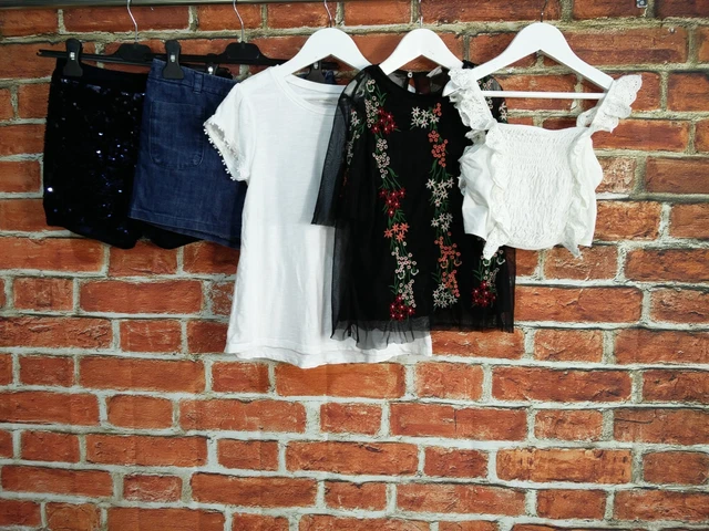 Girls Bundle Aged 9-10 Years Zara Next Etc Sparkle Shorts Top Cami Denim 140Cm