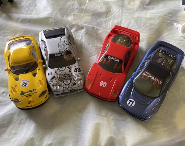 SCALEXTRIC CARS 2 x Hornby Hobbies & 2 x Made In Spain