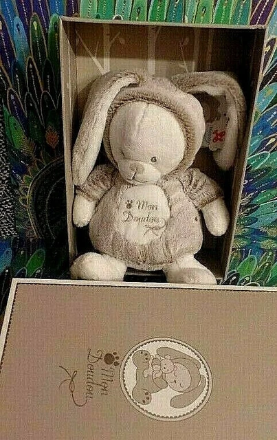 S3N / doudou ours blanc déguisé lapin beige chiné mon doudou NICOTOY