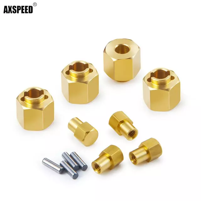 AXSPEED Messing +4/5/6mm Rad Hex Extended Adapter Für Axial SCX24 1/24 RC Auto