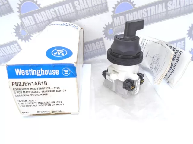 Westinghouse - PB2JEH1AB1B - 3 Position Maintained Selector Switch -(NEW in BOX)