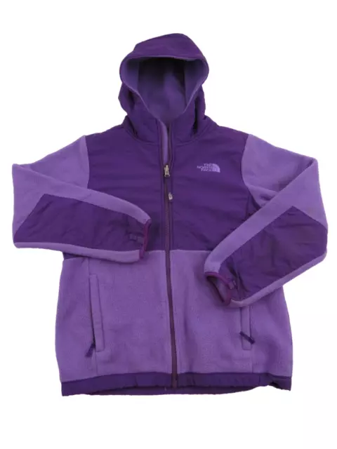 The North Face Denali Fleece Full Zip Hoodie Jacket Girls Large 14/16 Youth Teen